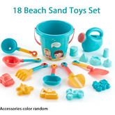 18PCS Beach Sand Toy Set — Durable Plastic Sand & Water Play Tools for Kids